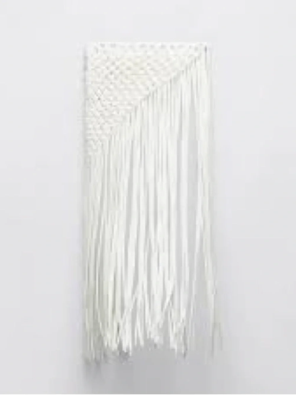 Zara White Macramé Asymmetrical Fringe Skirt - Picture 2 of 5